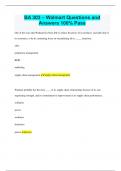 BA 303 &ndash; Walmart Questions and Answers 100&percnt; Pass