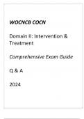 (WOCNCB) COCN Domain II Intervention & Treatment Comprehensive Exam Guide Q & A 2024.