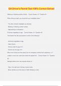 Georgia Learners Permit Bundled Exams Questions and Answers 100&percnt; Verified and Updated &vert; Graded A&plus;