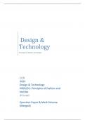 OCR 2023 Design&Technology H005&sol;01&colon;Principlesoffashionand textiles ASLevel  QuestionPaper&MarkScheme &lpar;Merged&rpar;