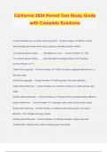 CA DMV Permit Bundled Exams Questions and Answers 100&percnt; Verified and Updated &vert; Graded A&plus;