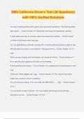 DMV California Driver's Test &lpar;36 Questions&rpar; with 100&percnt; Verified Solutions