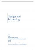 OCR 2023 Designand Technology H405&sol;02&colon;Problemsolvinginfashionand textiles A Level QuestionPaper&MarkScheme &lpar;Merged&rpar;
