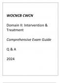 (WOCNCB) CWCN Domain II Intervention & Treatment Comprehensive Exam Guide Q & A 2024.