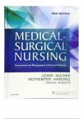 TEST BANK -- MEDICAL-SURGICAL NURSING&colon; ASSESSMENT AND MANAGEMENT OF CLINICAL PROBLEMS&comma; SINGLE VOLUME 10TH EDITION BY SHARON L&period; LEWIS&period; CHAPTER 1-42&period; ALL CHPATERS INCLUDED