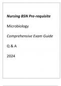 Nursing BSN Pre-requisite Microbiology Comprehensive Exam Guide Q & A 2024.