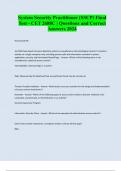 System Security Practitioner &lpar;SSCP&rpar; Final Test - CET 2688C &vert; Questions and Correct Answers 2024