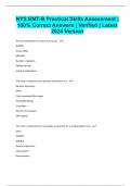 NYS EMT-B Practical Skills Assessment &vert; 100&percnt; Correct Answers &vert; Verified &vert; Latest 2024 Version