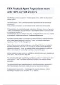 FIFA Football Agent Regulations exam with 100&percnt; correct answers
