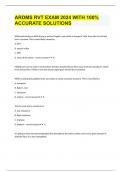 ARDMS RVT EXAM 2024 WITH 100&percnt; ACCURATE SOLUTIONS