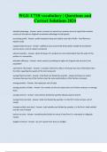 WGU C718 vocabulary &vert; Questions and Correct Solutions 2024