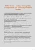 B200A Module 1 - Critical Thinking Skills Exam Questions And Answers &lpar;Updated And Verified&rpar;