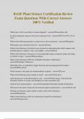 BASF Plant Science Certification Review Exam Questions With Correct Answers 100&percnt; Verified
