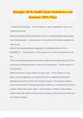 Georgia Life & Health Exam Questions and Answers 100&percnt; Pass