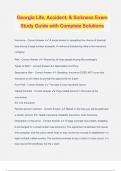 Georgia Life&comma; Accident&comma; & Sickness Exam Study Guide with Complete Solutions