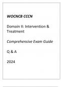 &lpar;WOCNCB&rpar; CCCN Domain II Intervention & Treatment Planning Exam Guide Q & A 2024