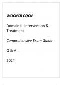 &lpar;WOCNCB&rpar; COCN Domain II Intervention & Treatment Comprehensive Exam Guide Q & A 2024