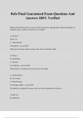 Befo Final Guaranteed Exam Questions And Answers 100&percnt; Verified