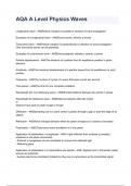 AQA A Level Physics Waves questions and answers A&plus; score assured 2024&sol;2025