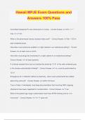 Hawaii MPJE Exam Questions and Answers 100&percnt; Pass