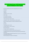 CIS 3250 Final Exam &vert; 105 Questions and Correct Solutions Latest Update