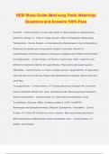 HESI Study Guide &lpar;Med surg&comma; Peds&comma; Maternity&rpar; Questions and Answers 100&percnt; Pass