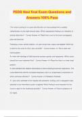 PEDS Hesi final Exam Questions and Answers 100&percnt; Pass
