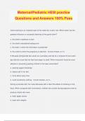 Maternal&sol;Pediatric HESI practice Questions and Answers 100&percnt; Pass