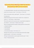 Heavy Duty Diesel &lpar;Michigan SOS Test Study&rpar; 2 &lpar;35 questions&rpar; 100&percnt; Correct Answers