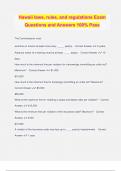 Hawaii laws&comma; rules&comma; and regulations Exam Questions and Answers 100&percnt; Pass