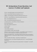 BC Jurisprudence Exam Questions And Answers &lpar;Verified And Updated&rpar;