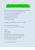 CSET&colon; Physical Education&comma; Subtest 1 &vert; Questions and Correct Solutions Latest