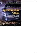 Testbank&Instructors Manual for Meteorology Today An Introduction to Weather, Climate and the Environment , 12th Edition C. Donald Ahrens