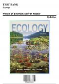 Test Bank for Ecology, 5th Edition by Bowman, 9781605359212 , Covering Chapters 1-25 | Includes Rationales