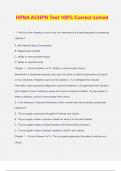 HPNA ACHPN Test 100&percnt; Correct solved