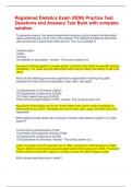 Registered Dietetics Exam &lpar;RDN&rpar; Practice Test  Questions and Answers Test Bank with complete  solution