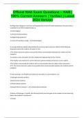 Official NHA Exam Questions &ndash; NAB &vert; 100&percnt; Correct Answers &vert; Verified &vert; Latest 2024 Version