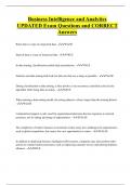 Business Intelligence and Analytics Bundled Exam Questions Package with Correct Answers
