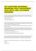 ATI CAPSTONE MATERNAL-NEWBORN POST ASSESSMENT  2024 WITH 100&percnt; ACCURATE ANSWERS