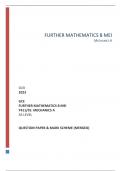OCR 2023 GCE FURTHERMATHEMATICSBMEI Y411&sol;01&colon; MECHANICS A AS LEVEL  QUESTIONPAPER&MARKSCHEME&lpar;MERGED&rpar;