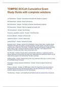TOMPSC SCCJA Cumulative Exam  Study Guide with complete solutions