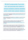 NR 224 Fundamentals Final EXAM  WITH 100 QUESTIONS AND CORRECTLY  DETAILED ANSWERS &lpar;VERIFIED ANSWERS&rpar;  LATEST UPDATE 2024 ALREADY GRADED A