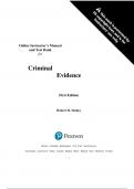 Criminal Evidence &lpar;1st Edition&rpar; &ndash; Robert M&period; Donley &vert; Complete Solution Manual and Test Bank