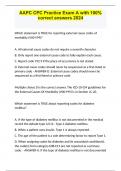 AAPC CPC Practice Exam A with 100&percnt; correct answers 2024