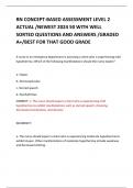 RN CONCEPT-BASED ASSESSMENT LEVEL 2 ACTUAL &sol;NEWEST 2024 50 WITH WELL SORTED QUESTIONS AND ANSWERS &sol;GRADED A&plus;&sol;BEST FOR THAT GOOD GRADE 