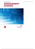 Introduction to Management Science&colon; A Modeling Approach &ndash; 6th Edition &vert; Complete Test Bank with Answers