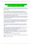 Nur 234 Final Exam Study Questions  and Answers Graded A 2024