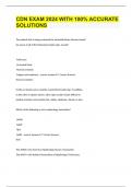 CDN EXAM 2024 WITH 100&percnt; ACCURATE SOLUTIONS