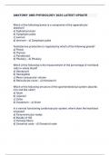 ANATOMY AND PHYSIOLOGY 2024 LATEST UPDATE          