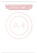 NSC ACTUAL EXAM 3 ALL QUESTIONS AND WELL VERIFIED 100&percnt; ANSWERS LATEST VERSION FOR 2024-2025 ALREADY GRADED A&plus; WITH EXPERT FEEDBACK HIGHLY RECOMMENDED